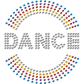 Dance and Rainbow Rhinestone Heat Transfer for Mask